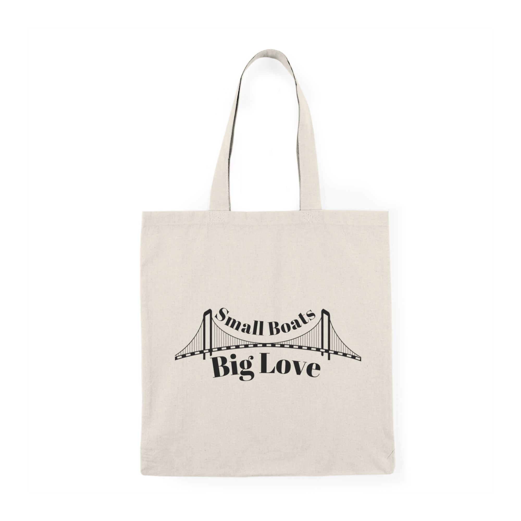 Small Boats, Big Love tote bag