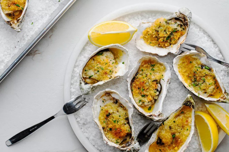 Butter and Herb Baked Oysters