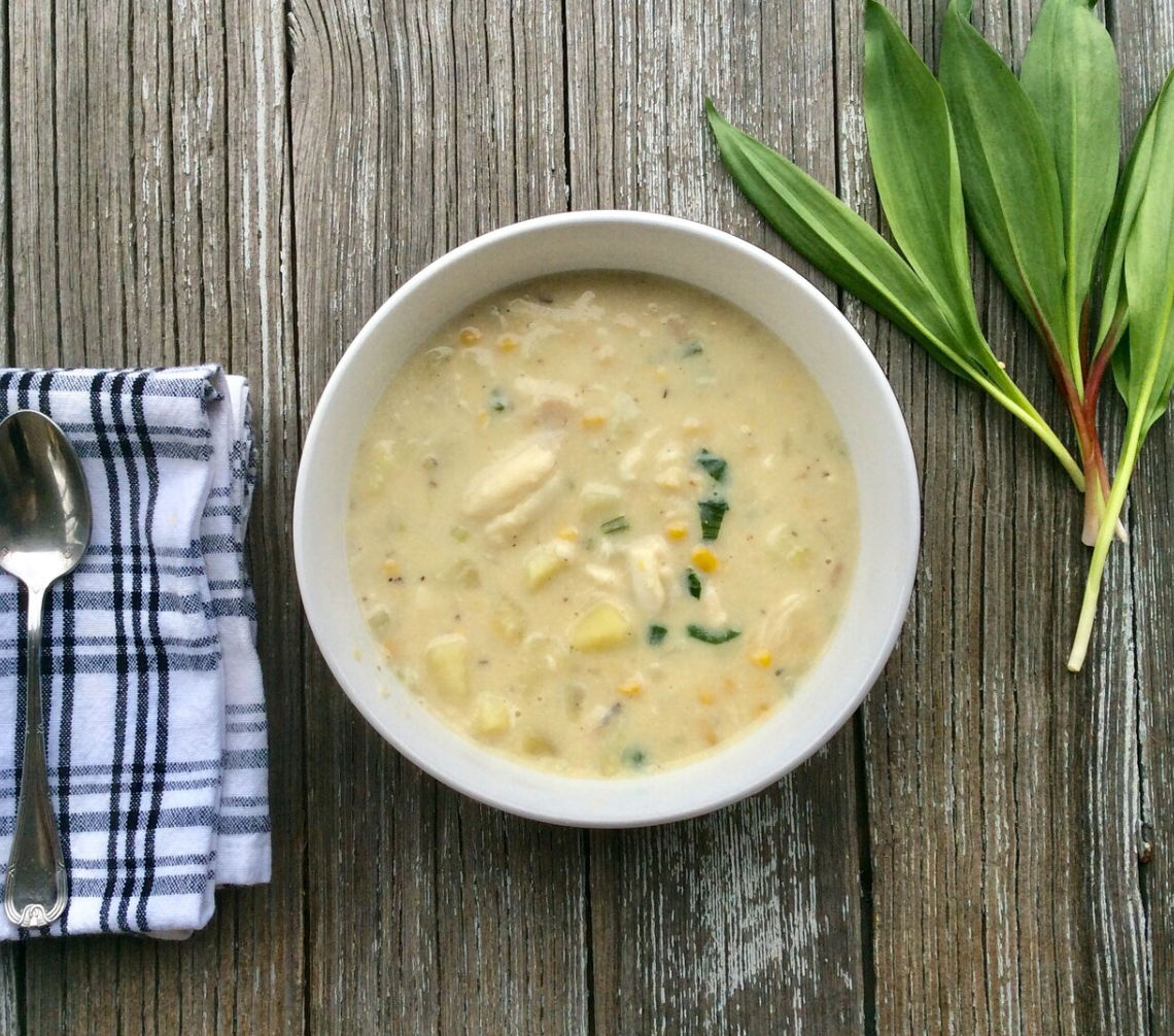 Corn Chowder with Skate