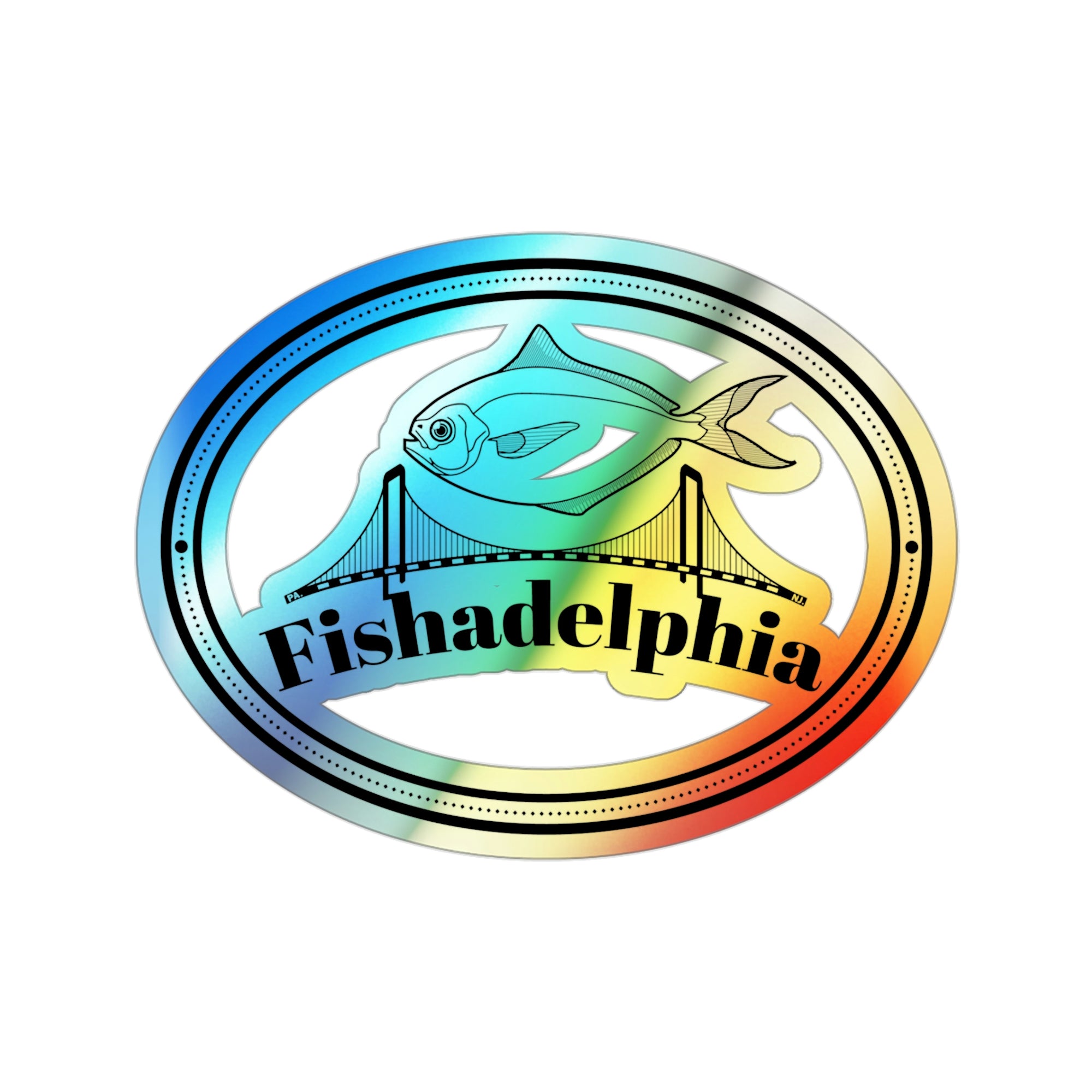 Fishadelphia Holographic Stickers